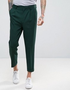 Зеленые зауженные брюки ASOS - Зеленый