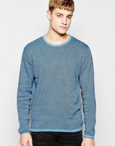 Вязаный джемпер из смешанной пряжи Jack & Jones - Синий