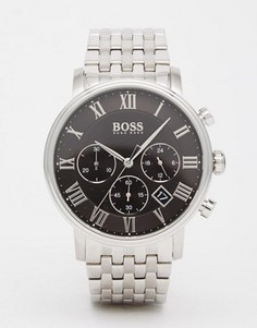 Серебристые часы с хронографом BOSS By Hugo Boss 1513323 - Серебряный