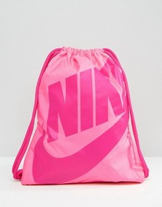 Рюкзак с затягивающимися шнурками Nike Heritage - Розовый