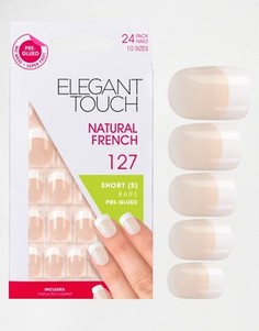 Короткие накладные ногти Elegant Touch - Французский маникюр 102 - Розовый