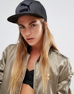 Черная атласная бейсболка Puma - Черный