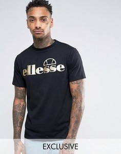 Футболка с крупным логотипом Ellesse - Черный