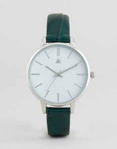 Часы с ремешком цвета хаки ASOS Minimal - Зеленый