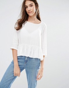 Топ с баской Jack Wills Falconwood - Белый