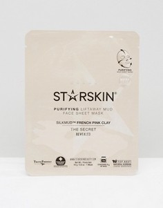 Розовая маска для лица с глиной в виде кота Starskin Silkmud - Бесцветный