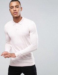 Обтягивающее поло розоватого цвета ASOS - Розовый