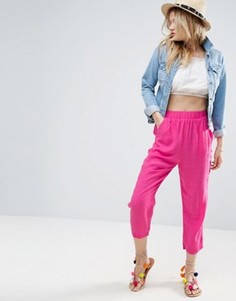 Брюки галифе с накладными карманами ASOS Premium - Розовый