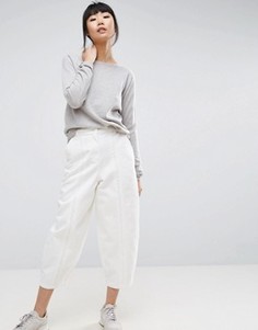 Белые джинсы с декоративными швами ASOS WHITE - Кремовый