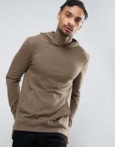 Худи коричневого цвета из легкой ткани ASOS - Коричневый