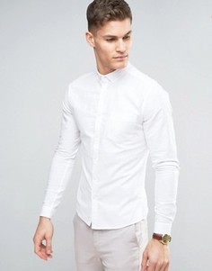 Повседневная оксфордская рубашка скинни ASOS - Белый