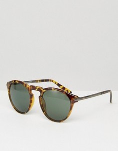 Круглые солнцезащитные очки в черепаховой оправе Jack &amp; Jones - Коричневый