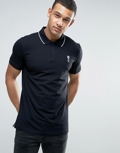 Футболка-поло с контрастной отделкой на воротнике Jack &amp; Jones - Черный