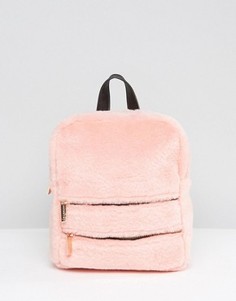 Рюкзак из искусственного меха с двойной молнией Skinnydip - Розовый