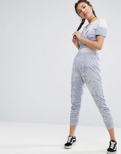 Бархатные брюки галифе без застежки ASOS Summer - Синий