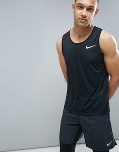 Черная майка для бега Nike Miler 833589-010 - Черный