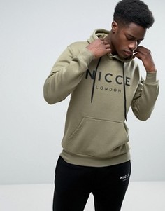 Худи зеленого цвета с большим логотипом Nicce London - Зеленый