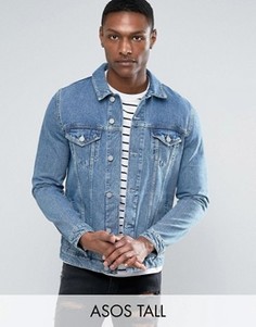 Голубая джинсовая куртка ASOS TALL - Синий