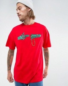 Красная оversize-футболка с принтом ASOS Run The Jewels - Красный