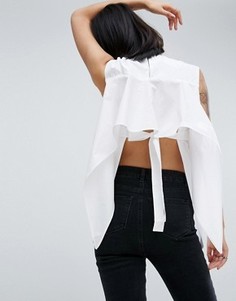 Рубашка без рукавов с открытой спиной и вставкой ASOS WHITE - Белый