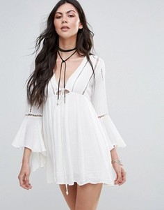 Платье мини Free People Romeo Peakaboo - Белый