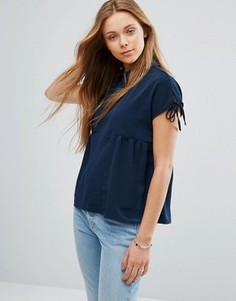 Топ с воротником Vero Moda - Темно-синий