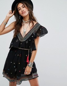 Платье мини Free People These Eyes Together - Мульти
