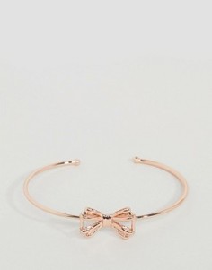 Тонкий браслет-манжет с бантиком Ted Baker Sweetie - Золотой