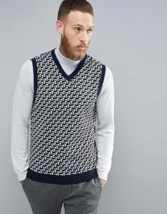 Трикотажный жилет для гольфа с узором Ted Baker - Темно-синий