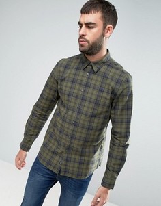 Рубашка классического кроя цвета хаки в клетку Jack Wills Salcombe - Зеленый