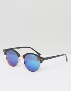 Круглые солнцезащитные очки с зеркальными стеклами A J Morgan - Черный