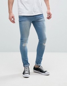 Рваные джинсы суперскинни Hoxton Denim - Синий