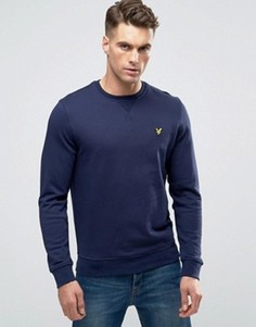 Темно-синий свитшот с круглым вырезом и логотипом в виде орла Lyle &amp; Scott - Темно-синий