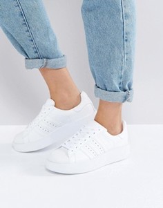 Белые кроссовки на двойной подошве adidas Originals Superstar - Белый