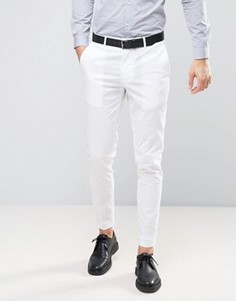 Белые брюки скинни из эластичного хлопка ASOS WEDDING - Белый