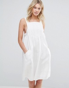 Цельнокройное платье с карманами d.RA Ellie - Белый