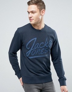Свитшот с вышитым логотипом Jack &amp; Jones Originals - Темно-синий