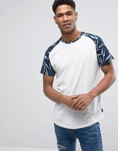Длинная футболка с рукавами реглан с принтом Jack &amp; Jones Originals - Кремовый