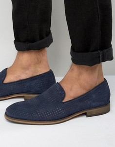 Перфорированные лоферы Selected Homme - Темно-синий