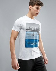 Футболка с графическим принтом Jack &amp; Jones Tech - Белый