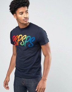 Темно-синяя облегающая футболка PS by Paul Smith - Темно-синий