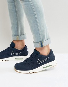Темно-синие кроссовки Nike Air Max 1 Ultra Premium 898009-400 - Темно-синий