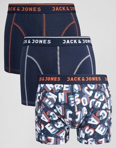 3 пары боксеров-брифов Jack &amp; Jones - Темно-синий