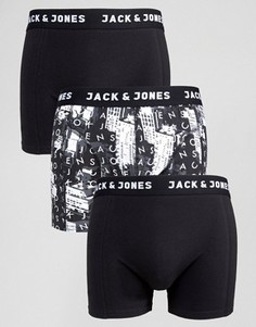 3 пары боксеров-брифов Jack &amp; Jones - Черный