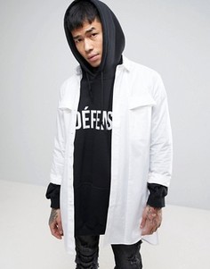 Белая удлиненная рубашка классического кроя ASOS - Белый