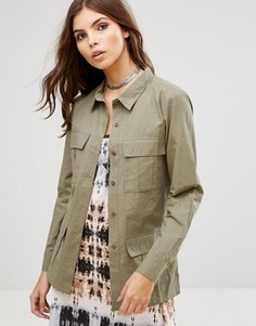 Куртка в стиле милитари Rock & Religion - Зеленый