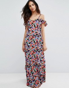 Платье макси с тропическим принтом Boohoo - Мульти