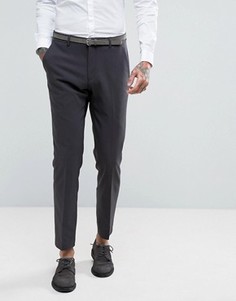 Темно-серые зауженные брюки ASOS WEDDING - Черный