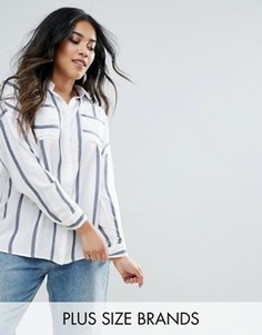 Рубашка в полоску New Look Plus - Белый