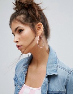 Серьги-кольца в форме сердца ASOS - Розовый